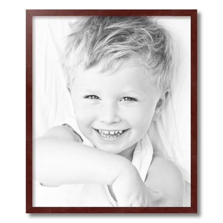 ArtToFrames 20x24  Maple Wood Picture Frame  Red Wood Poster Frame  with Regular Acrylic and Foam Backing 3/16 Inch (FBPL-4962)