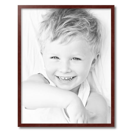 ArtToFrames 22x28  Maple Wood Picture Frame  Red Wood Poster Frame  with Regular Acrylic and Foam Backing 3/16 Inch (FBPL-4962)