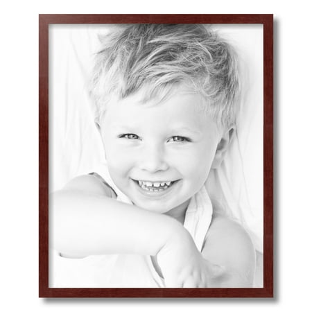 ArtToFrames 18x22  Maple Wood Picture Frame  Red Wood Poster Frame  with Regular Acrylic and Foam Backing 3/16 Inch (FBPL-4962)