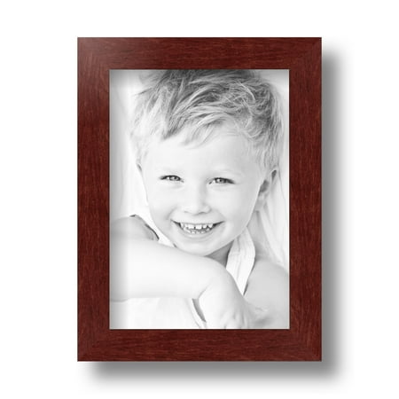 ArtToFrames 5x7  Maple Wood Picture Frame  Red Wood Poster Frame  with Regular Glass and Foam Backing 3/16 Inch (FBPL-4962)
