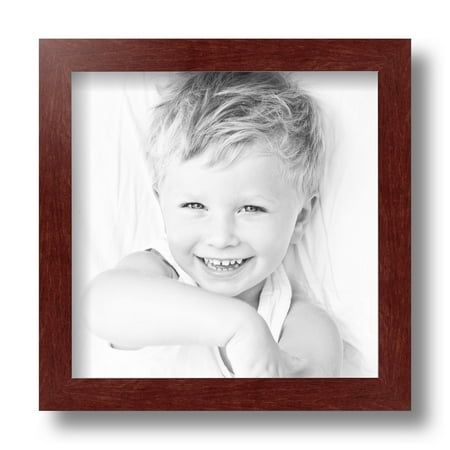 ArtToFrames 8x8  Maple Wood Picture Frame  Red Wood Poster Frame  with Regular Glass and Foam Backing 3/16 Inch (FBPL-4962)