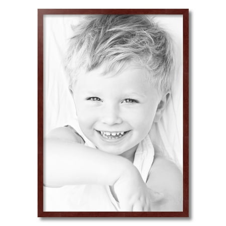 ArtToFrames 20x28  Maple Wood Picture Frame  Red Wood Poster Frame  with Regular Acrylic and Foam Backing 3/16 Inch (FBPL-4962)