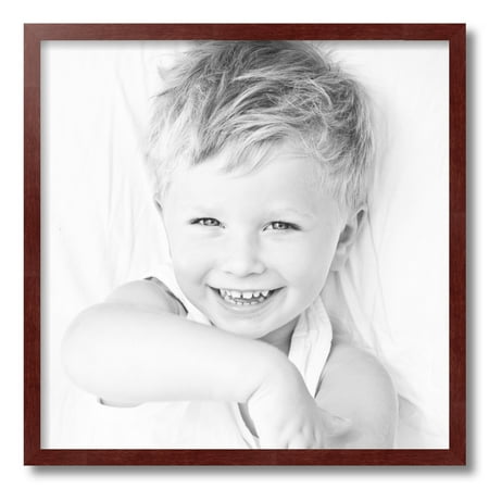 ArtToFrames 20x20  Maple Wood Picture Frame  Red Wood Poster Frame  with Regular Acrylic and Foam Backing 3/16 Inch (FBPL-4962)