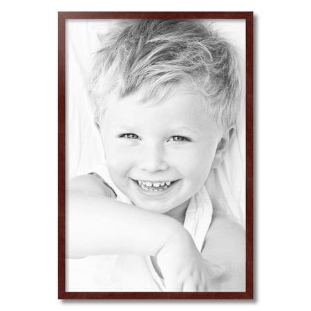 ArtToFrames 20x30  Maple Wood Picture Frame  Red Wood Poster Frame  with Regular Acrylic and Foam Backing 3/16 Inch (FBPL-4962)