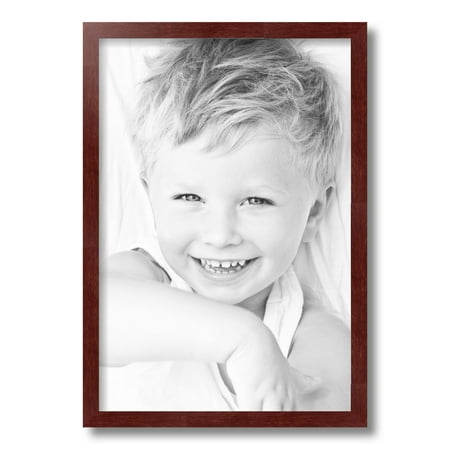 ArtToFrames 13x19  Maple Wood Picture Frame  Red Wood Poster Frame  with Regular Acrylic and Foam Backing 3/16 Inch (FBPL-4962)