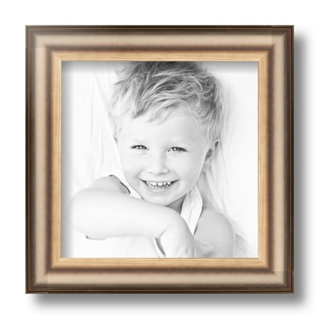 ArtToFrames 8x8  Anique Silver Picture Frame  Silver Wood Poster Frame  with Regular Glass and Foam Backing 3/16 Inch (FBPL-4964)