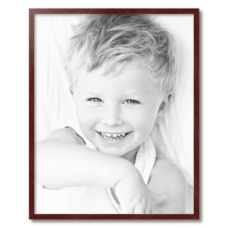 ArtToFrames 24x30  Maple Wood Picture Frame  Red Wood Poster Frame  with Regular Acrylic and Foam Backing 3/16 Inch (FBPL-4962)
