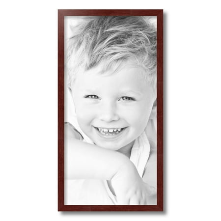 ArtToFrames 12x24  Maple Wood Picture Frame  Red Wood Poster Frame  with Regular Acrylic and Foam Backing 3/16 Inch (FBPL-4962)