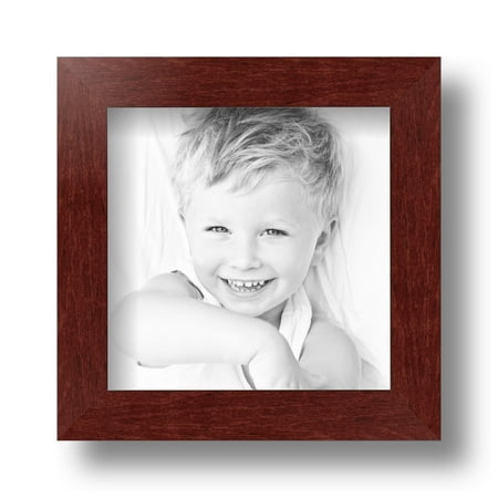 ArtToFrames 5x5  Maple Wood Picture Frame  Red Wood Poster Frame  with Regular Glass and Foam Backing 3/16 Inch (FBPL-4962)