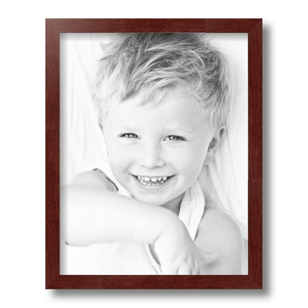 ArtToFrames 11x14  Maple Wood Picture Frame  Red Wood Poster Frame  with Regular Glass and Foam Backing 3/16 Inch (FBPL-4962)