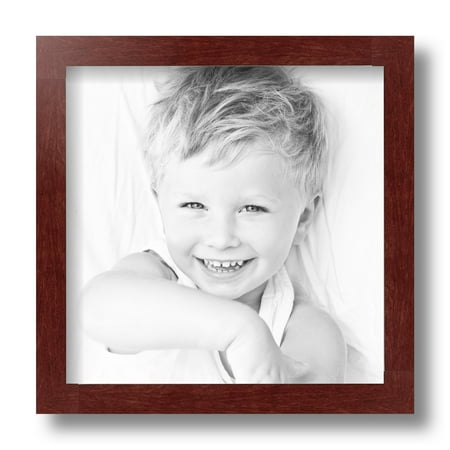 ArtToFrames 9x9  Maple Wood Picture Frame  Red Wood Poster Frame  with Regular Glass and Foam Backing 3/16 Inch (FBPL-4962)