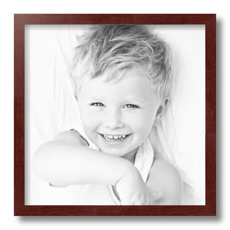 ArtToFrames 14x14  Maple Wood Picture Frame  Red Wood Poster Frame  with Regular Glass and Foam Backing 3/16 Inch (FBPL-4962)