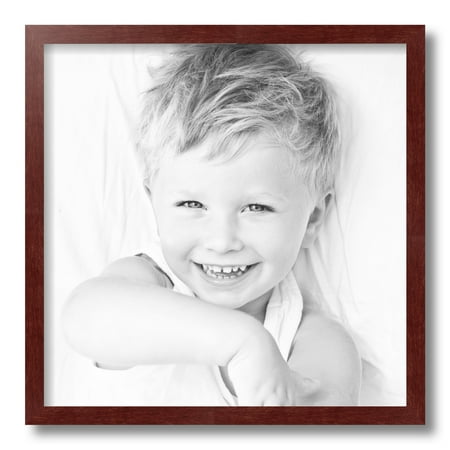 ArtToFrames 16x16  Maple Wood Picture Frame  Red Wood Poster Frame  with Regular Glass and Foam Backing 3/16 Inch (FBPL-4962)