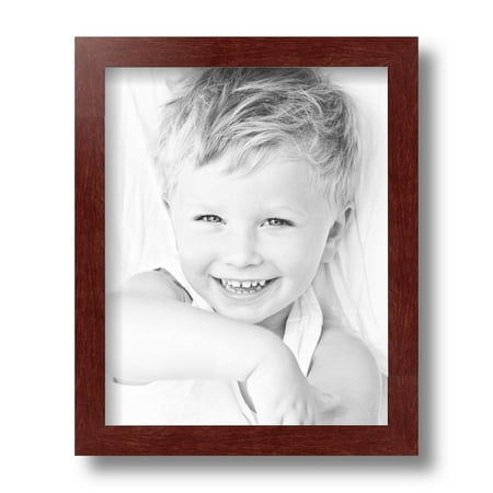 ArtToFrames 8x10  Maple Wood Picture Frame  Red Wood Poster Frame  with Regular Glass and Foam Backing 3/16 Inch (FBPL-4962)