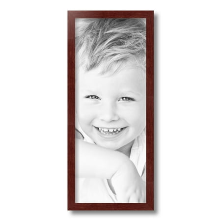 ArtToFrames 8x20  Maple Wood Picture Frame  Red Wood Poster Frame  with Regular Glass and Foam Backing 3/16 Inch (FBPL-4962)
