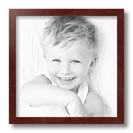 ArtToFrames 12x12  Maple Wood Picture Frame  Red Wood Poster Frame  with Regular Glass and Foam Backing 3/16 Inch (FBPL-4962)