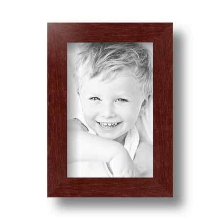 ArtToFrames 4x6  Maple Wood Picture Frame  Red Wood Poster Frame  with Regular Glass and Foam Backing 3/16 Inch (FBPL-4962)