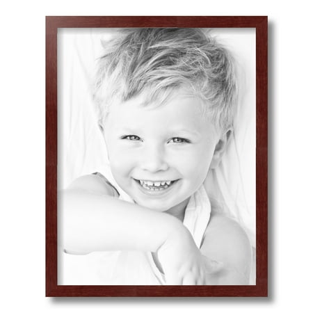 ArtToFrames 14x18  Maple Wood Picture Frame  Red Wood Poster Frame  with Regular Glass and Foam Backing 3/16 Inch (FBPL-4962)