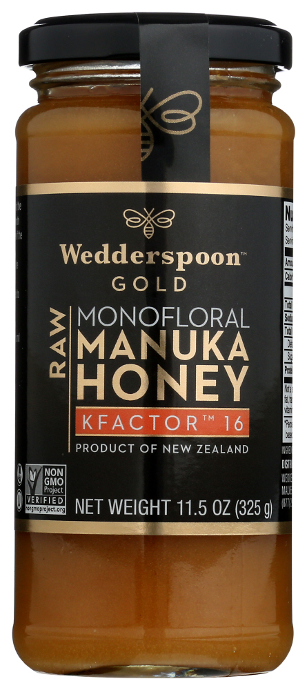 Wedderspoon, Wedderspoon 100% Raw Manuka Honey - KFactor 16, 11.5 OZ