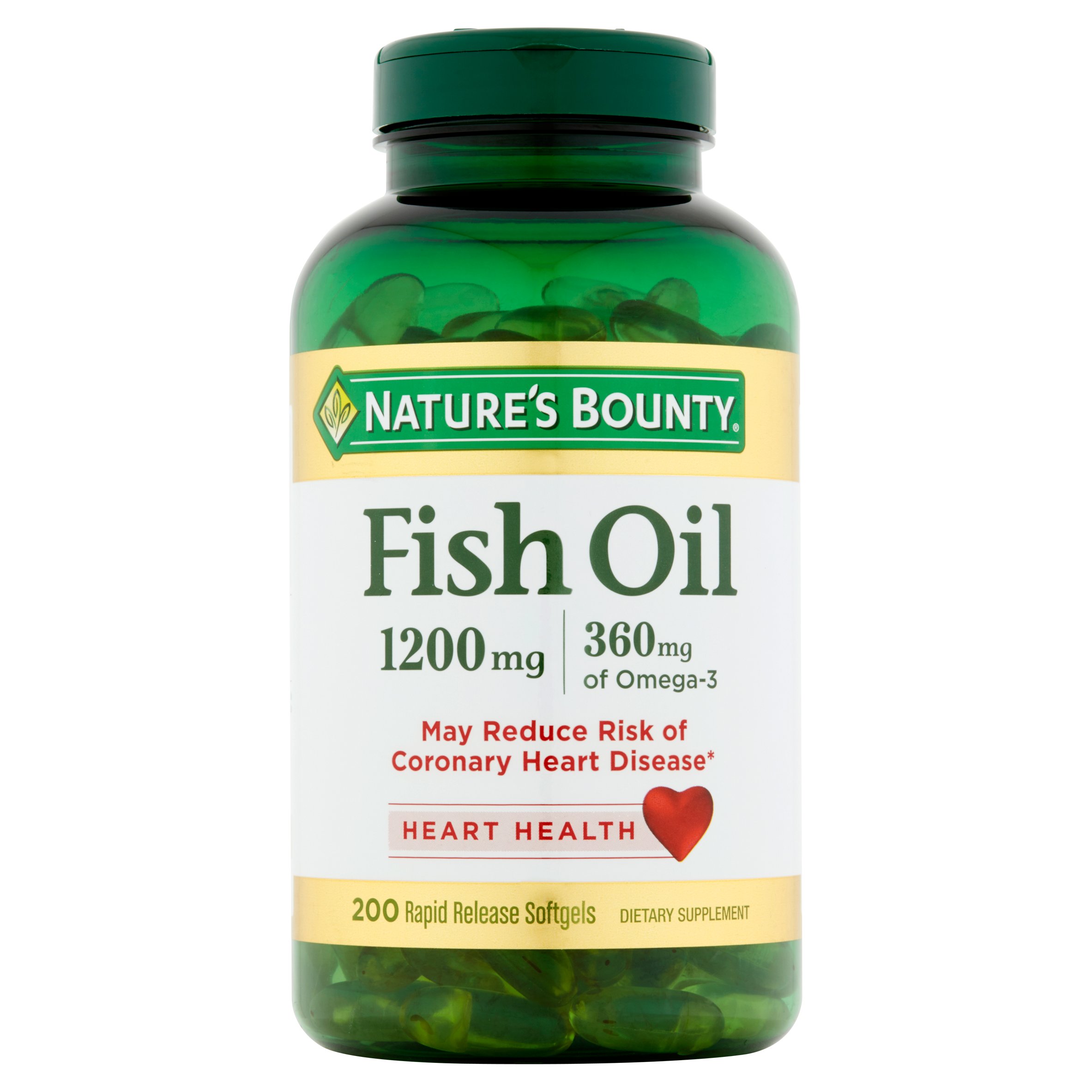 Nature's Bounty Fish Oil Supplement Vitamin | 1200 Mg | 200 Soft Gels