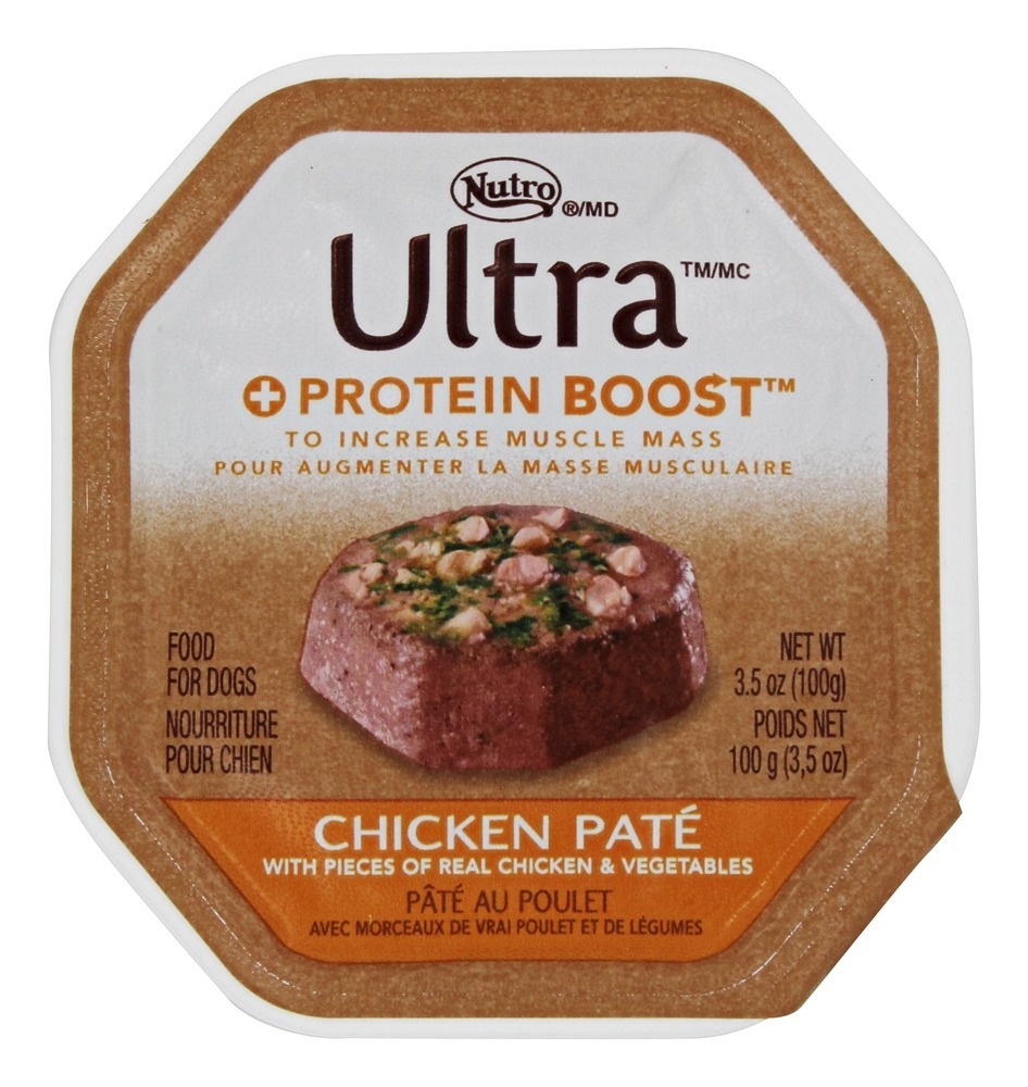 079105113557 3.5 Oz Ultra Protein Boost Chicken Pate Dog Food, Case of 24
