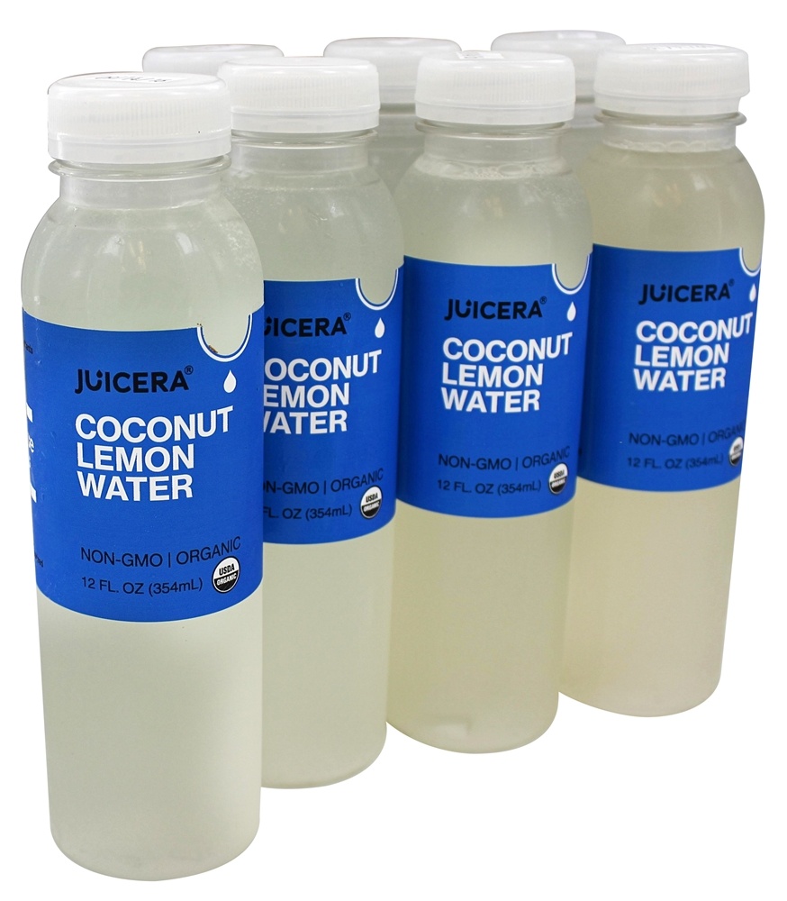 Juicera - Coconut Lemon Water Organic Cold Pressed Juice 12 Fl. Oz. - 7 Bottle(s)