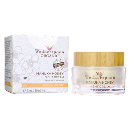Manuka Honey Night Cream with Bee Venom 1.7 Oz by Wedderspoon Organic