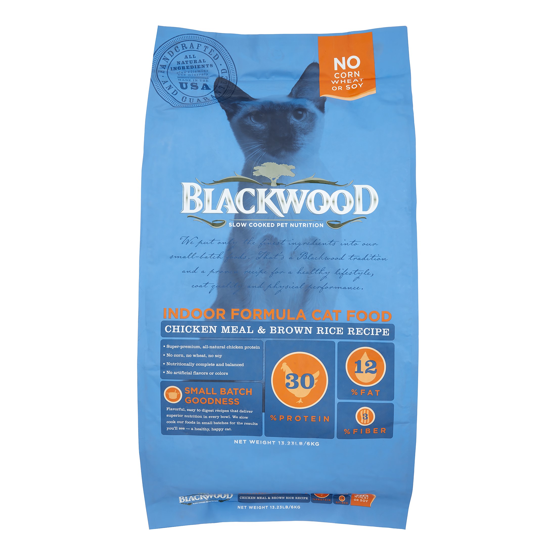 Blackwood Dry Indoor Cat Food Chicken Meal & Brown Rice 13.2 Lb