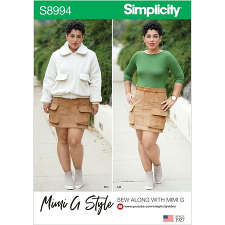 Simplicity Sewing Pattern R11409 (8994) - Misses  Mimi G Style Jacket  Skirt  and Knit Top  Size: H5 (6-8-10-12-14)