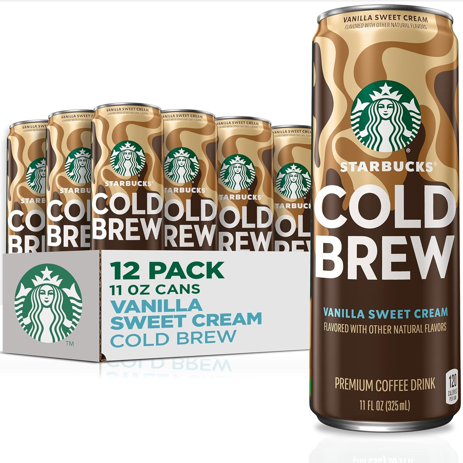 Starbucks Cold Brew Premium Coffee Drink Vanilla Sweet Cream 11 Fl Oz