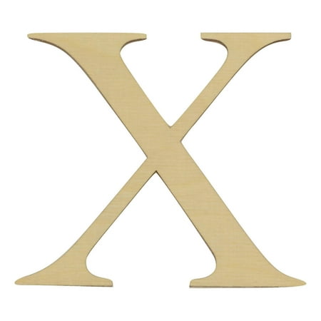 Unfinished Greek Letter Chi Wood Cutout (16  Tall  1/2  Thick Baltic Birch Plywood)