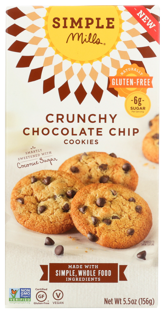 Simple Mills Crunchy Chocolate Chip Cookies - 5.5oz