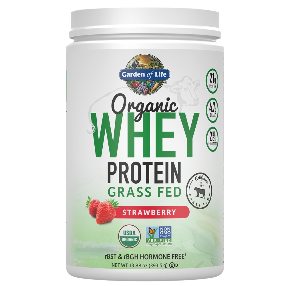 Garden Of Life Organic Whey Protein Grass Fed Strawberry