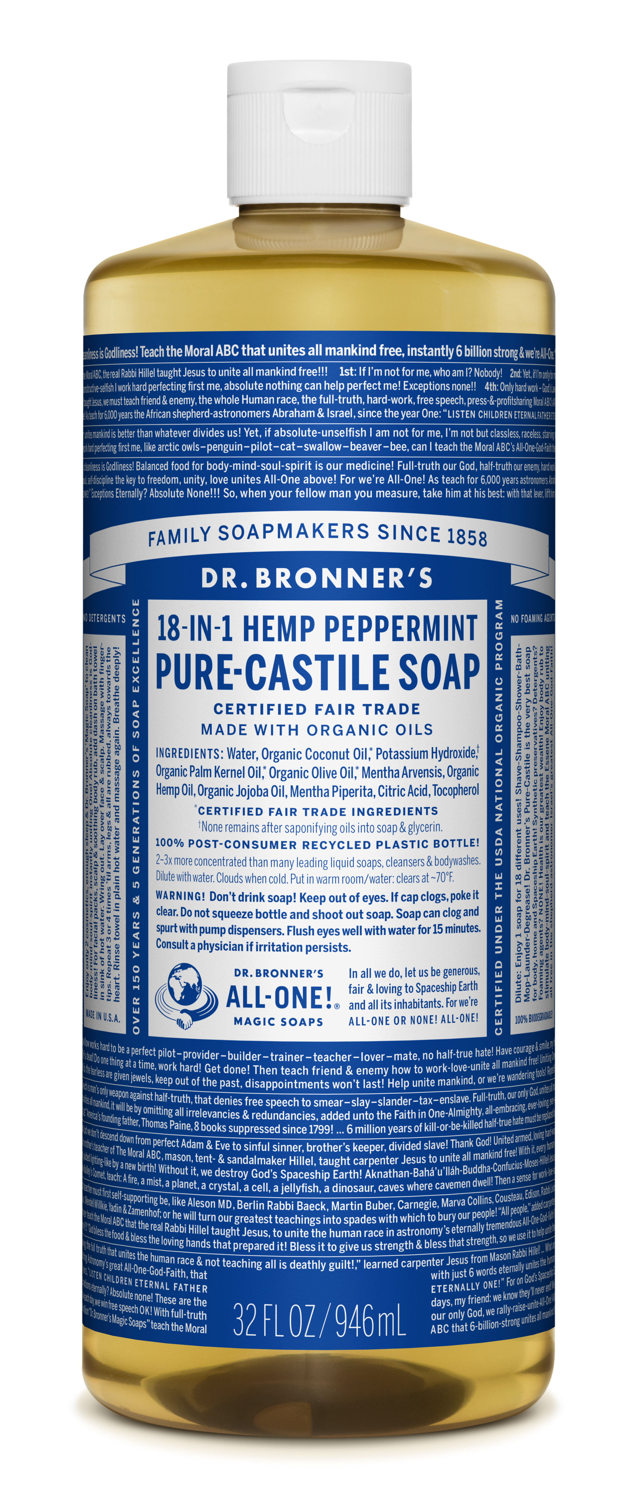 Dr. Bronner's Magic Soaps Pure-Castile Soap, 946ml