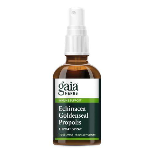 Gaia Herbs Echinacea Goldenseal Propolis Throat Spray Vitamin | 1 Fl Oz Spray | Herbs and Supplements