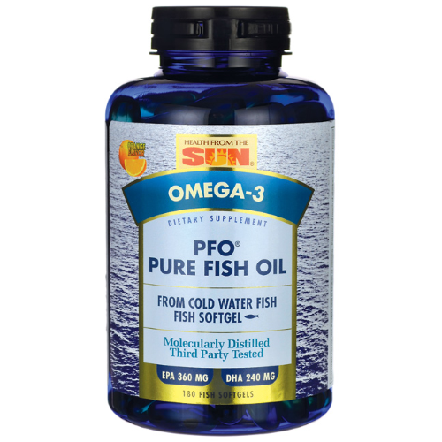 Health From the Sun PFO Pure Fish Oil Omega 3 Orange -- 1000 mg - 180 Softgels