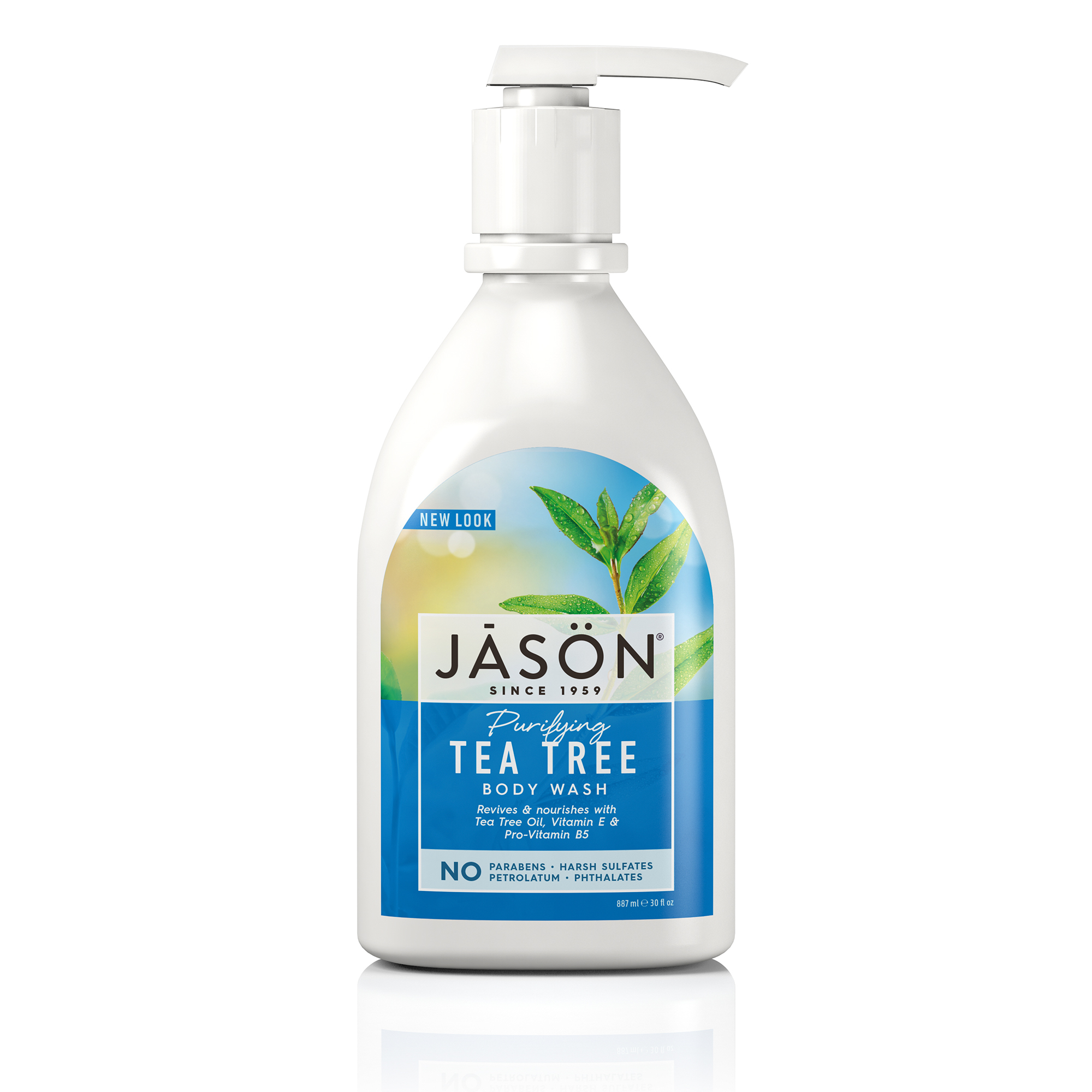 Jason Natural Products Tea Tree Satin Shower Body Wash, 30 Ounce - 3 per case.