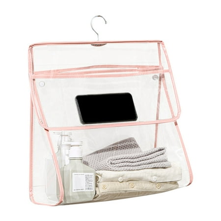 Transparent Bathroom Waterproof Hanging Bag Travel Bathroom Shower Organizer with Hooks
