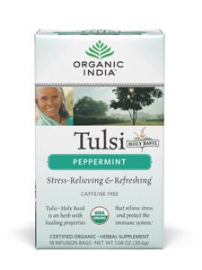 Organic Tulsi Tea Peppermint 18 Ct By Organic India