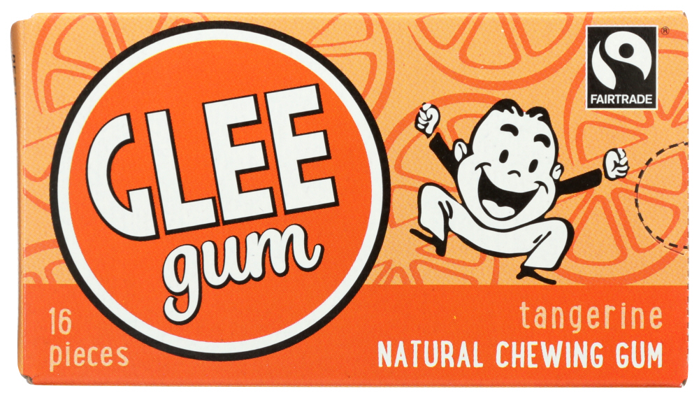 TANGERINE CANE SUGAR SWEETENED NATURAL CHEWING GUM, TANGERINE