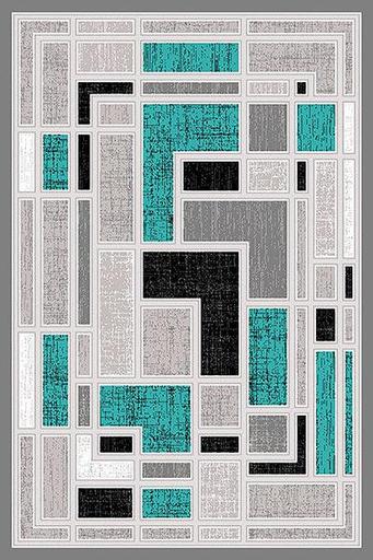 RIMA Modern Contemporary Abstract 5X8 5x7 Rug 4890 Turquoise