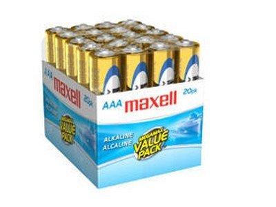 Maxell Alkaline Batteries, LR03 20MP, AAA Cell, 20PK - 723849 (2553474)