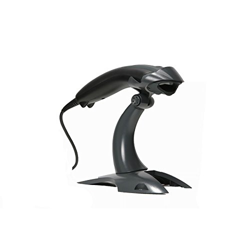 Honeywell Voyager 1400g Upgradeable Wired General Duty Laser Barcode Scanner, Omni-directional, 1D, PDF, RS232/USB/KBW/IBM, Black, USB Kit W/ Stand