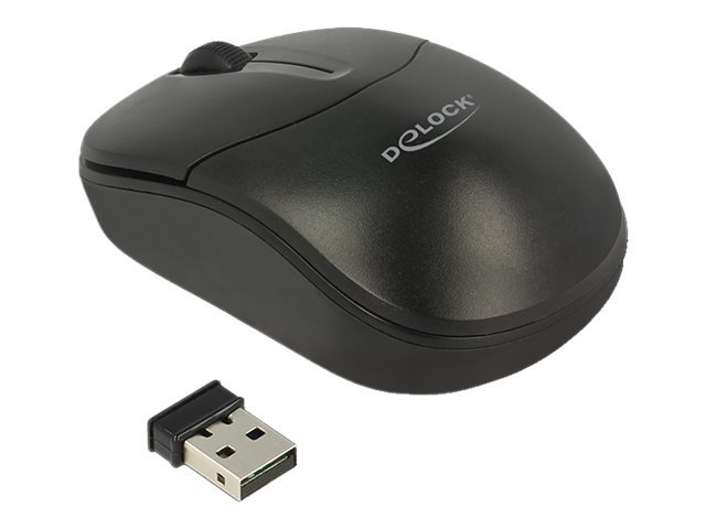 Delock Optische 3-Tasten Mini Maus 2,4 GHz Kabellos (12494)