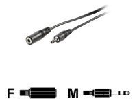Roline 11.09.4353 Audio Cable, 3.5mm Plug-Skt, 3M, Black | Element14