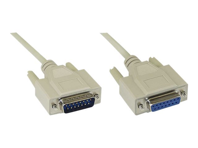 InLine Gameport Extension Cable DB15 Male / Female 2m, Molded