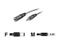 Value 11.99.4355 Jack Extension Cable Black Shielded 5m 3.5mm Plug