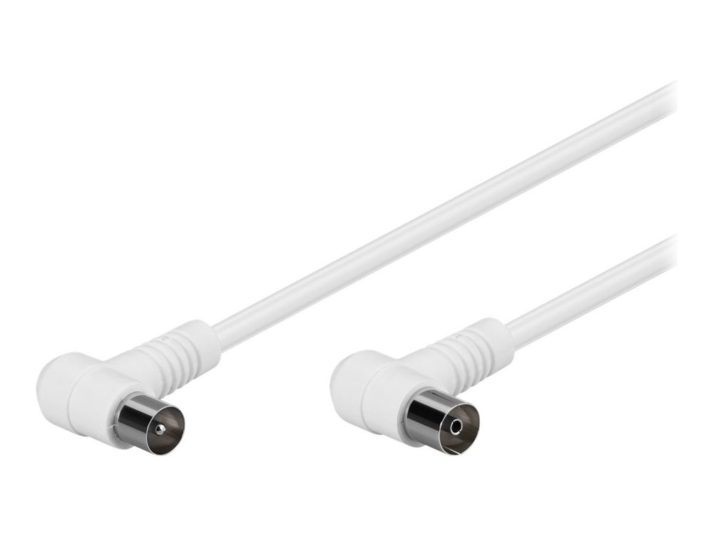 Wentronic Goobay - Antennenkabel - IEC-Anschluss (S) Gewinkelt Bis IEC-Anschluss (R) Gewinkelt - 1.5 M - Doppelt Abgeschirmtes Koaxialkabel - 80 DB - 