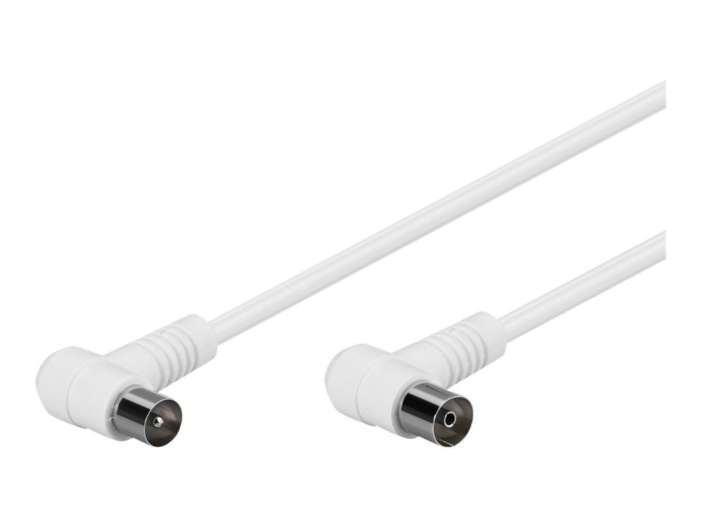 Wentronic Goobay - Antennenkabel - IEC-Anschluss (S) Gewinkelt Bis IEC-Anschluss (R) Gewinkelt - 5 M - Doppelt Abgeschirmtes Koaxialkabel - 80 DB - We