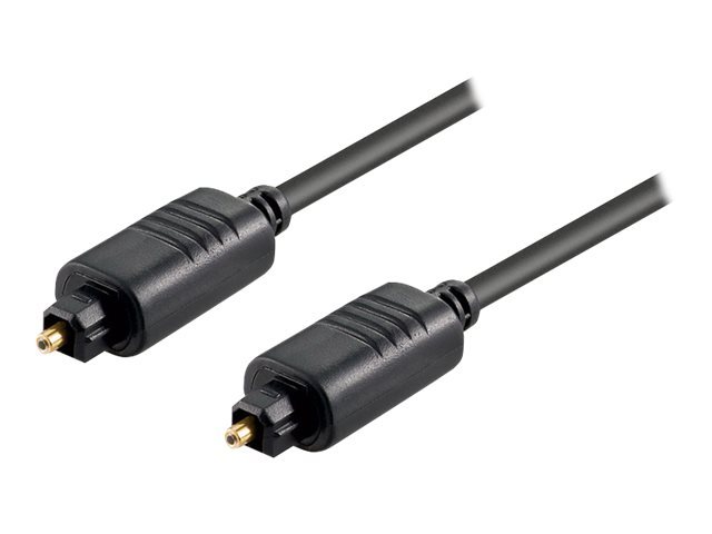Wentronic Goobay Lichtwellenleiter, Schwarz, 2 M - Toslinkstecker > Toslinkstecker ø 5,0 Mm (50565)